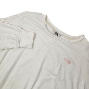 The North Face Sweatshirt Women Large White Fleece Long Sleeve Pullover Crewneck